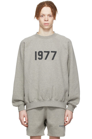 Gray '1977' Sweatshirt by Fear of God ESSENTIALS on Sale