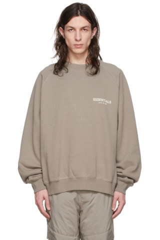 Taupe Cotton Sweatshirt by Fear of God ESSENTIALS on Sale