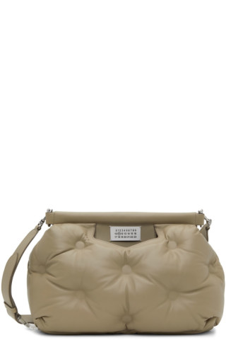 Maison Margiela: Khaki Medium Glam Slam Shoulder Bag | SSENSE Canada