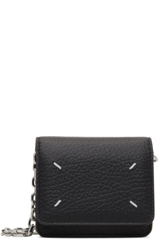 Black Small Chain Wallet by Maison Margiela on Sale