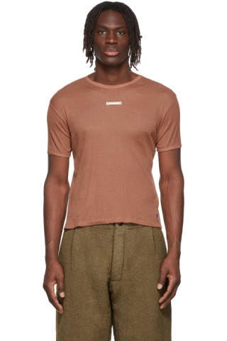 Brown Rib T-Shirt by Maison Margiela on 