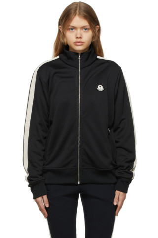 Moncler Genius: 8 Moncler Palm Angels Black Logo Zip-Up | SSENSE