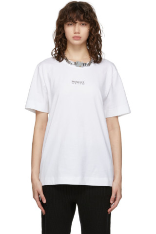 Moncler Genius: 6 Moncler 1017 ALYX 9SM White Logo T-Shirt | SSENSE