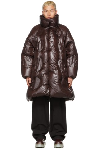 Moncler Genius: Moncler Dingyun Zhang Brown Down Iaphia Coat | SSENSE