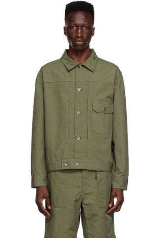 Engineered Garments: Green Cotton Jacket | SSENSE Canada