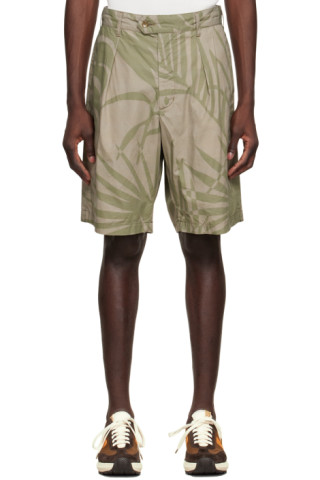 Khaki Sunset Shorts by Engineered Garments on Sale
