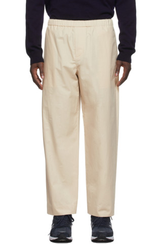 Meta Campania Collective: Beige Organic Poplin Trousers | SSENSE