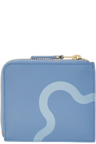 COMME des GARÇONS WALLETS - Blue Ruby Eyes Half-Zip Wallet