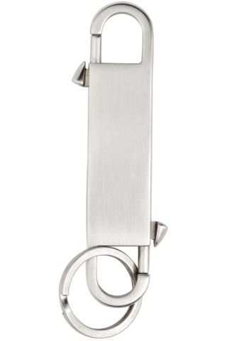 Rick Owens: Silver Gemini Keychain | SSENSE