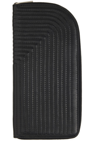Rick Owens: Black Quilted Passport Holder | SSENSE Rick Owens: Black Quilted Passport Holder | SSENSE