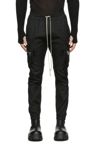 Rick Owens: Black Mastodon Cargo Pants | SSENSE Canada