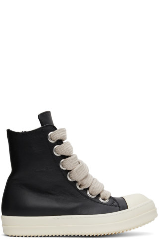 Rick Owens: Black Jumbo Lace High Sneakers | SSENSE