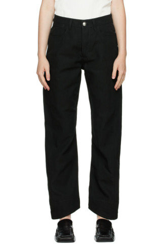 Jil Sander: Black Canvas Jeans | SSENSE