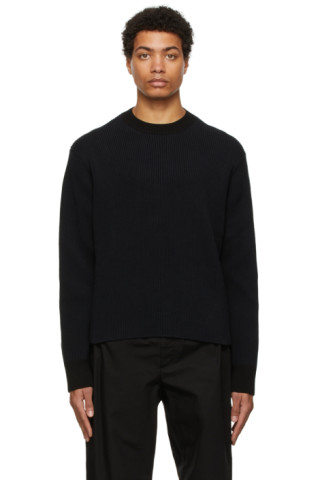 Jil Sander: Black Cotton Sweater | SSENSE