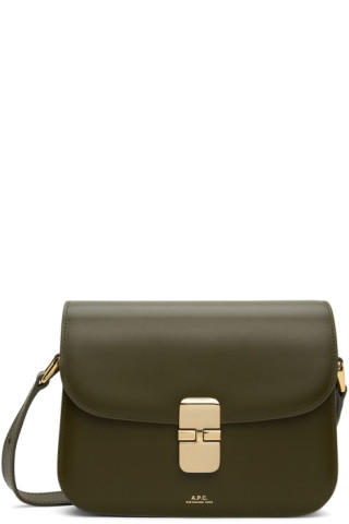 A.P.C.: Green Small Grace Shoulder Bag | SSENSE Canada