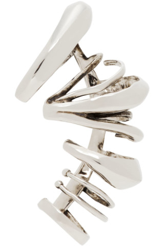 Alexander McQueen - Silver Multi Hoop Single Ear Cuff