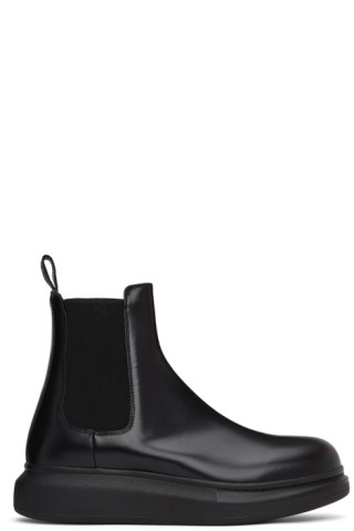 Alexander McQueen: Black Hybrid Chelsea Boots | SSENSE