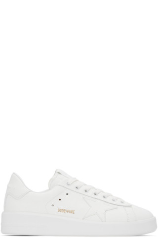 White Purestar Sneakers by Golden Goose on Sale