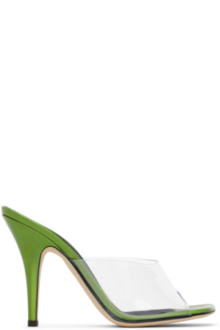 【関税込み】Giuseppe Zanotti グリーン Shangay ヒールサンダル Giuseppe Zanottiのグリーン 105mm ヒールサンダルがセール中
