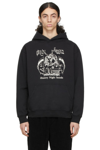 Brain Dead: Black Night Facade Hoodie | SSENSE