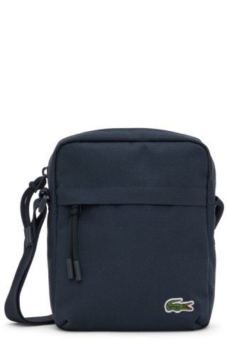 Lacoste: Navy Canvas Neocroc Messenger Bag | SSENSE