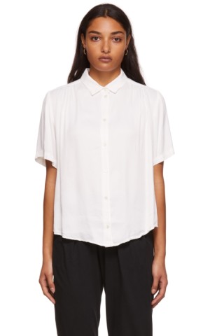 Raquel Allegra: White Dainty Collar Shirt | SSENSE