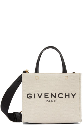 Givenchy: Beige Mini G Tote | SSENSE