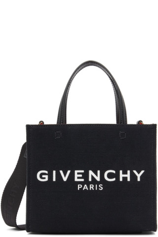 Givenchy: Black Mini G Tote | SSENSE Canada