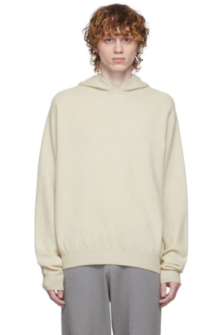 Frenckenberger: SSENSE Exclusive Beige Cashmere Hoodie | SSENSE