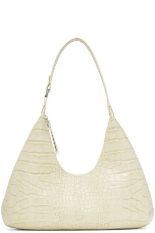 BY FAR White Croc Baby Amber Bag By Far