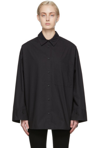 by Malene Birger: Black Derris Shirt | SSENSE UK