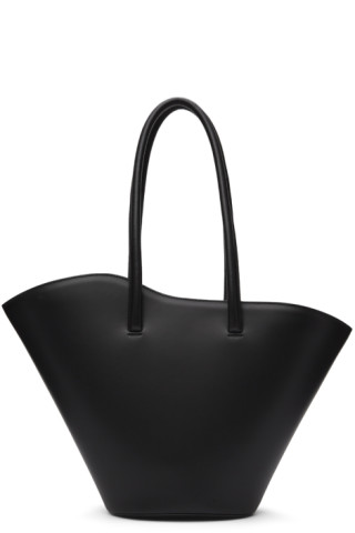 Little Liffner: Black Tall Tulip Tote | SSENSE