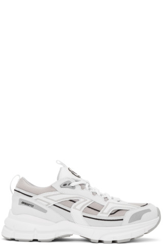 Axel Arigato: White & Grey Marathon R-Trail Sneakers | SSENSE