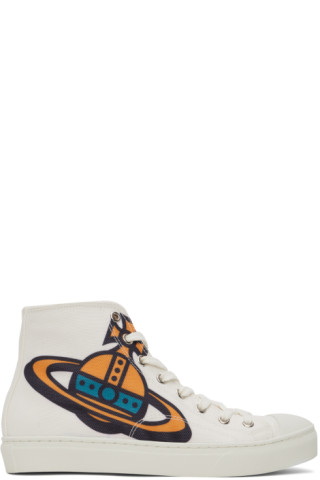 Vivienne Westwood: White Plimsoll High-Top Sneakers | SSENSE