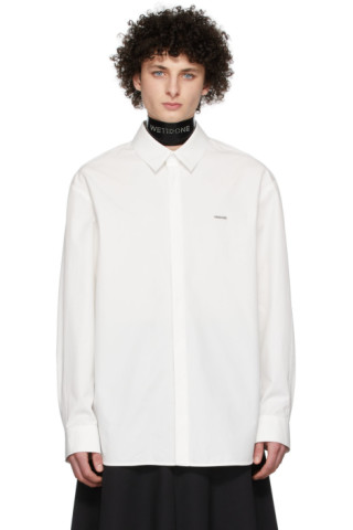 White Cotton Shirt by We11done on Sale