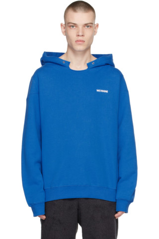 We11done: Blue Oversized Hoodie | SSENSE