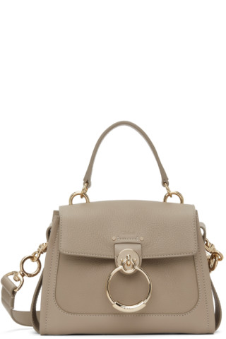 Chloé: Taupe Mini Tess Day Bag | SSENSE