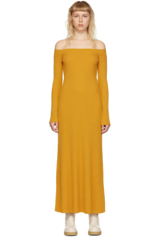 Maxi dress WEWOREWHAT Yellow size 8 US in Cotton - 26620994