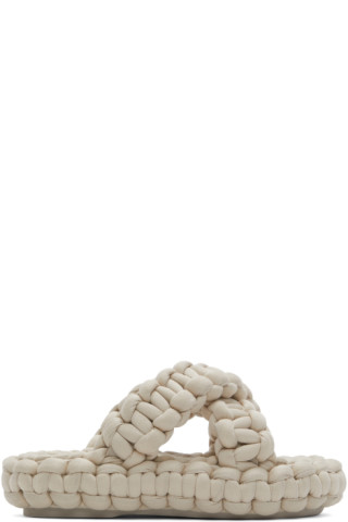 Chloé: ベージュ Kamy プラットフォーム サンダル | SSENSE 日本 Chloé: ベージュ Kamy プラットフォーム サンダル | SSENSE 日本