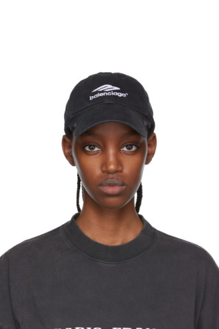 Balenciaga: Black Logo Cap | SSENSE