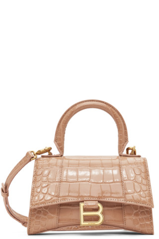 Beige Balenciaga XS Hourglass Satchel – Designer Revival