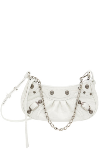 Balenciaga: Off-White Mini 'Le Cagole' Shoulder Bag | SSENSE Canada