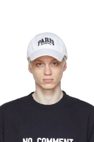 Balenciaga: White Cities 'Paris' Cap | SSENSE