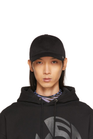 Mugler: Black Logo Cap | SSENSE Canada