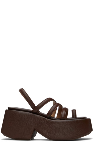 MARSELL 'Zeppo' sandals マルセル サンダル Brown Zeppo Sandals by Marsèll on Sale