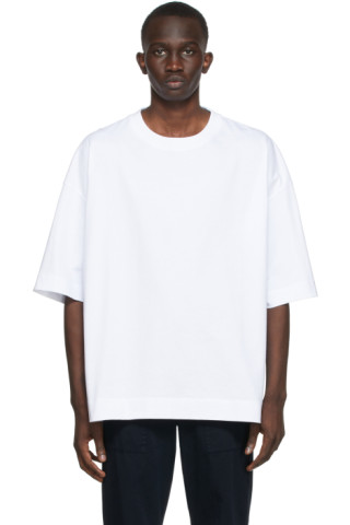 White Cotton T-Shirt by Dries Van Noten on Sale