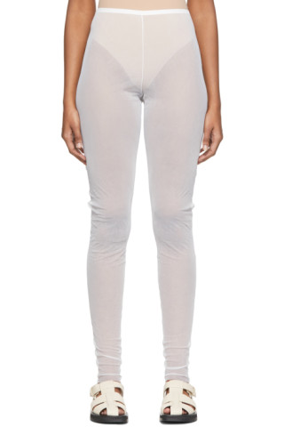 The Row: White Ensley Leggings | SSENSE