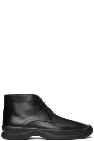 THE ROW Size 7.5 Black Leather Lace Up Boots – Sui Generis Designer  Consignment