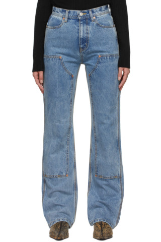 SSENSE Exclusive Blue Jade Jeans by Andersson Bell on Sale