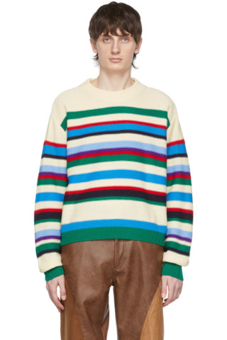 Andersson Bell: Off-White Acrylic Sweater | SSENSE Canada